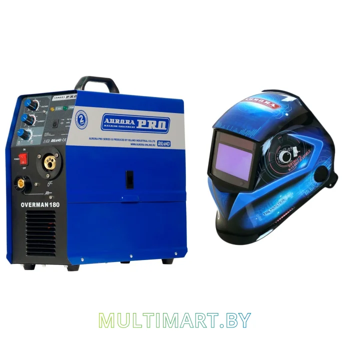 Сварочный аппарат AuroraPRO Overman 180 + сварочная маска Aurora Sun7 TIG Master 2-levels